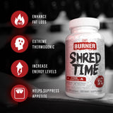 5% Nutrition SHRED TIME FAT BURNER 181g back view