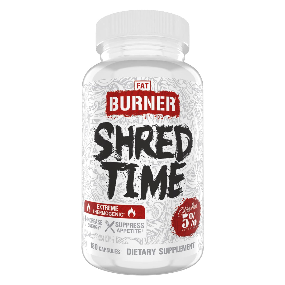 5% Nutrition SHRED TIME FAT BURNER 181g front view