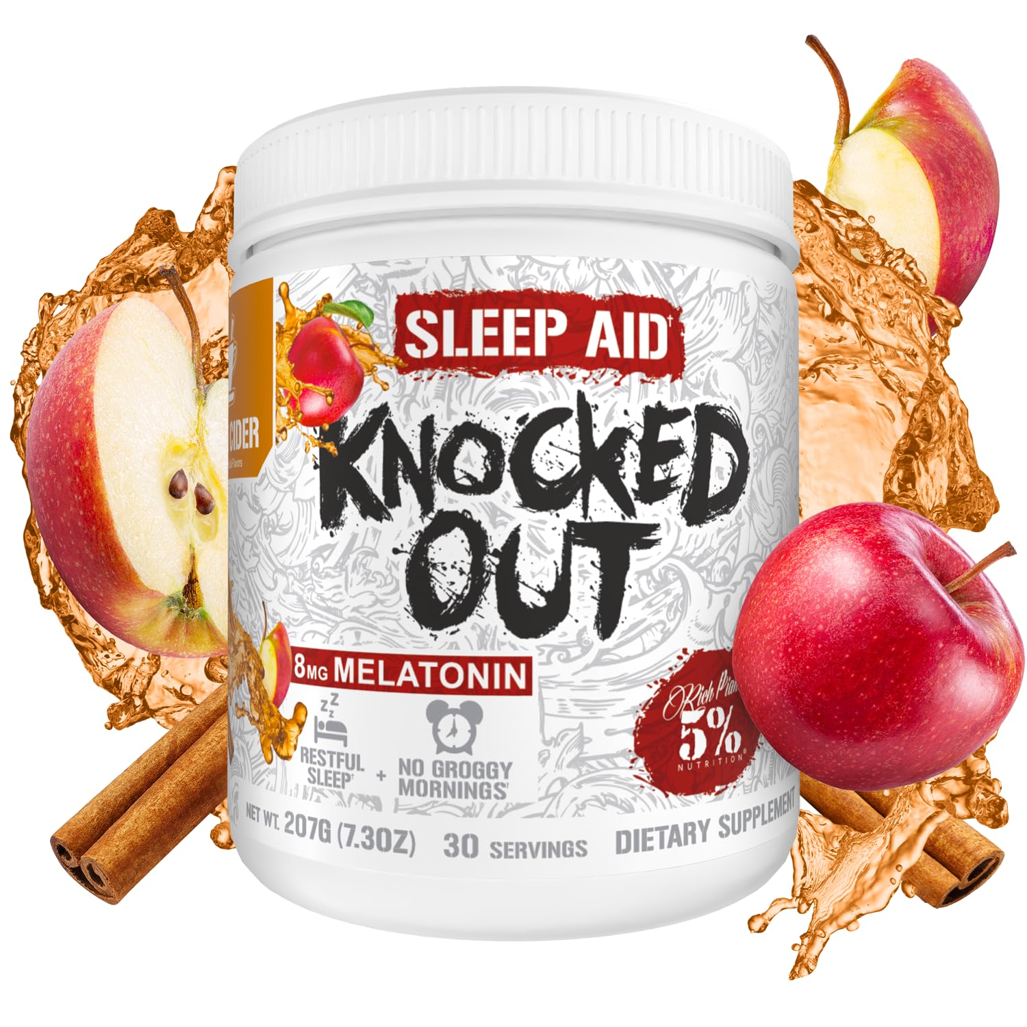 5% Nutrition Sleep Supplement 267g in a lifestyle setting