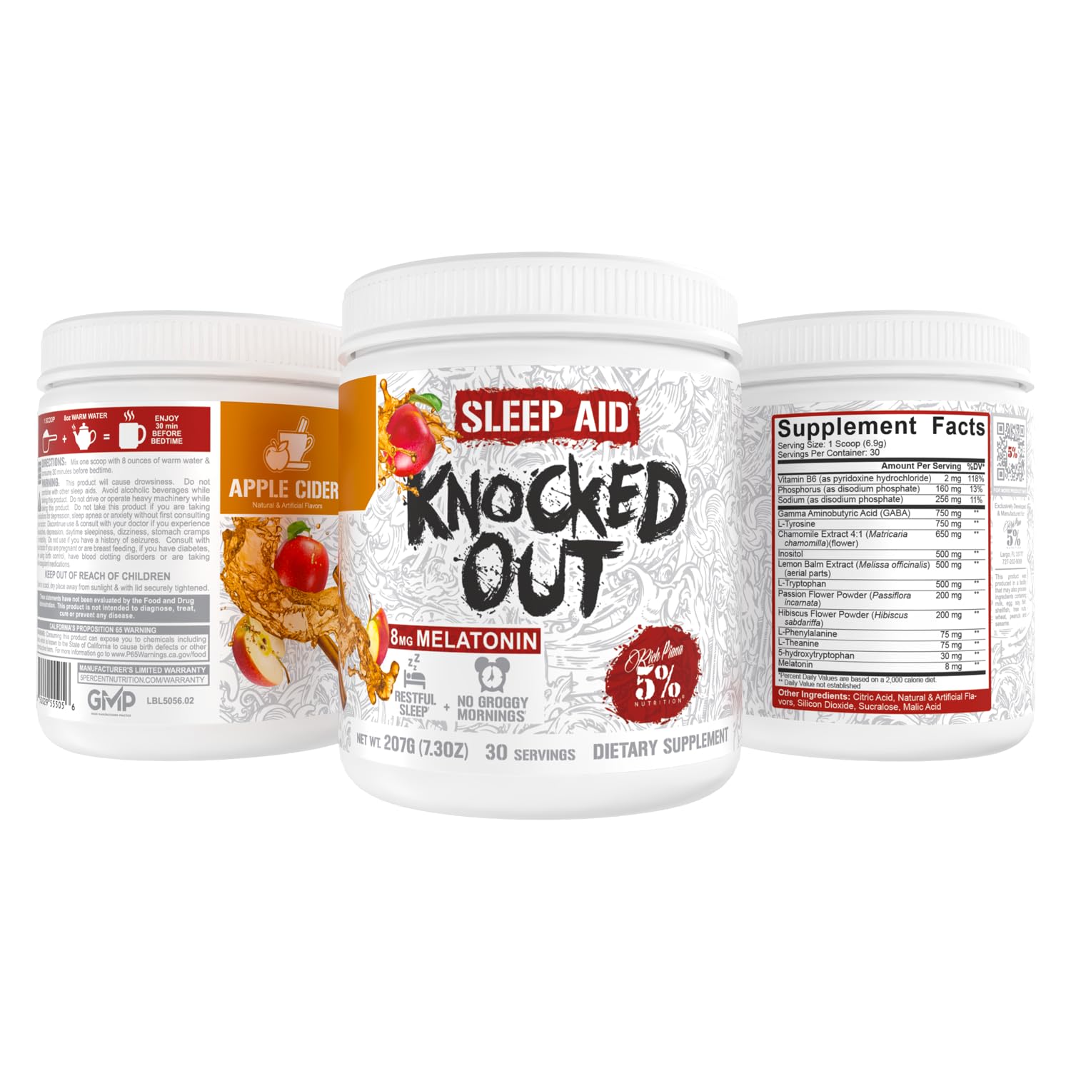 5% Nutrition Sleep Supplement 267g packaging