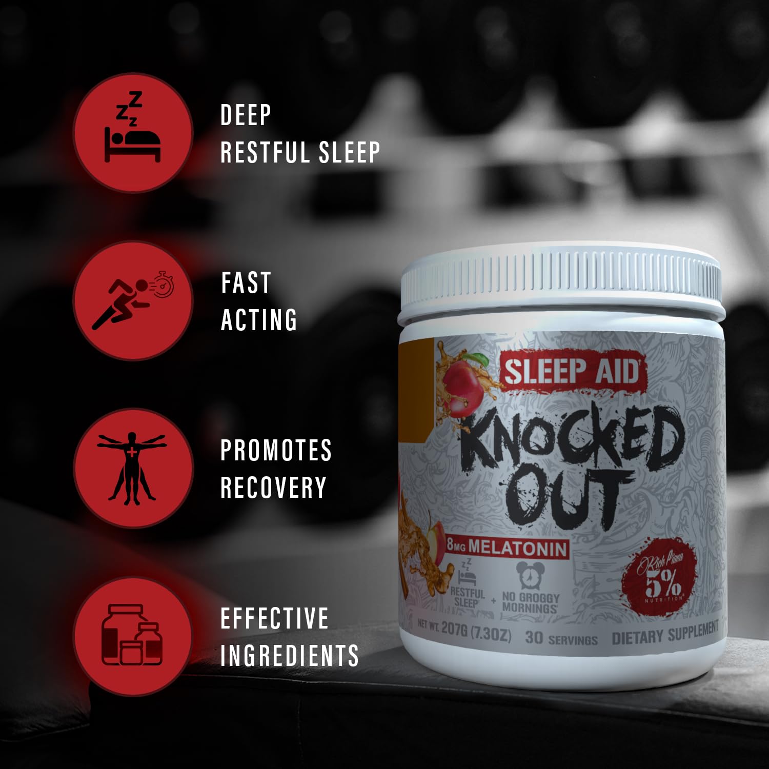 5% Nutrition Sleep Supplement 267g with scoop