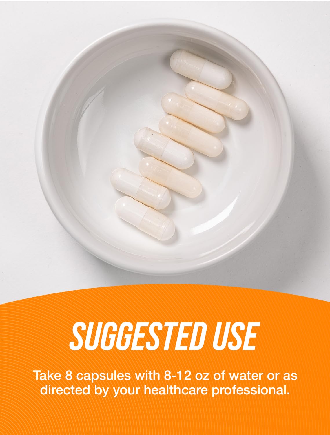 5000mg dosage information on BulkSupplements L-Arginine bottle