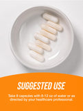 5000mg dosage information on BulkSupplements L-Arginine bottle