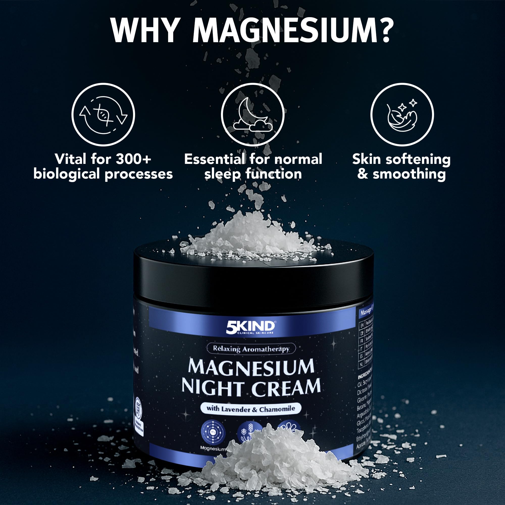 5kind Magnesium Lotion for Sleep 10.1 fl oz cream ingredients list
