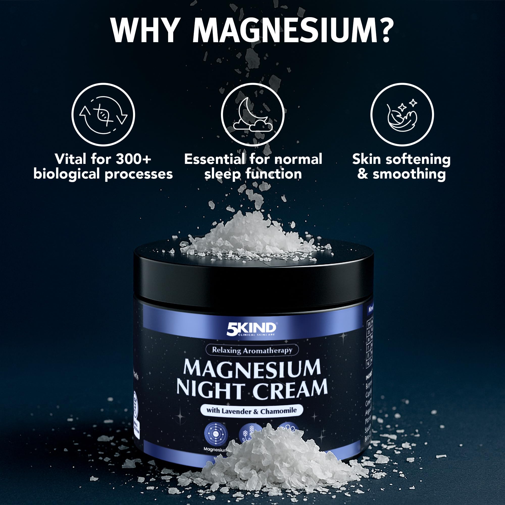 5kind Magnesium Lotion showing non-greasy formula