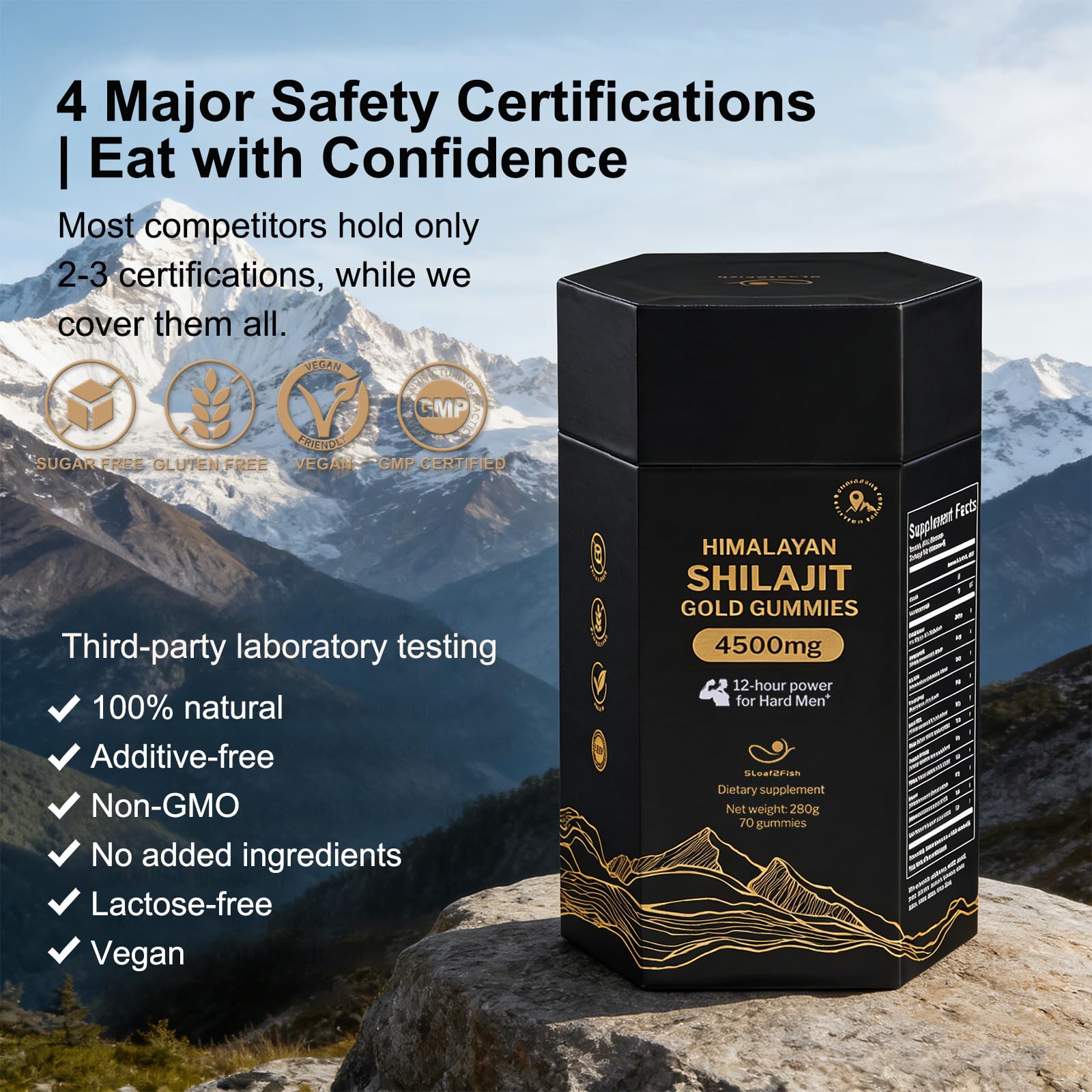 5Loaf2Fish Shilajit Gummies with ashwagandha and sea moss