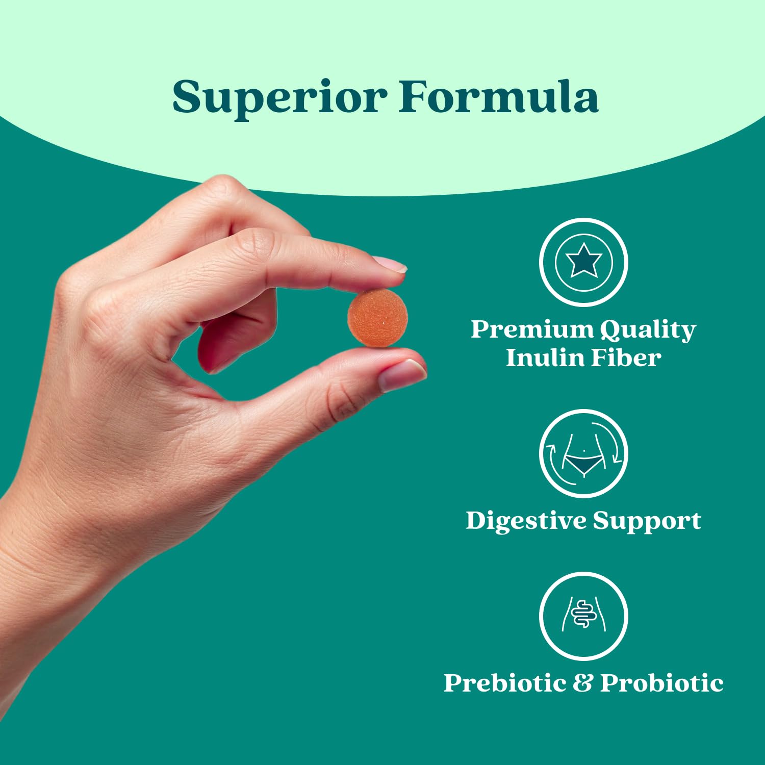Close-up of BeLive Probiotic & Prebiotic Gummies
