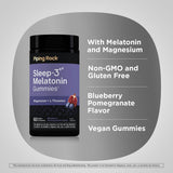 Piping Rock Melatonin 3mg Gummies on a wooden table