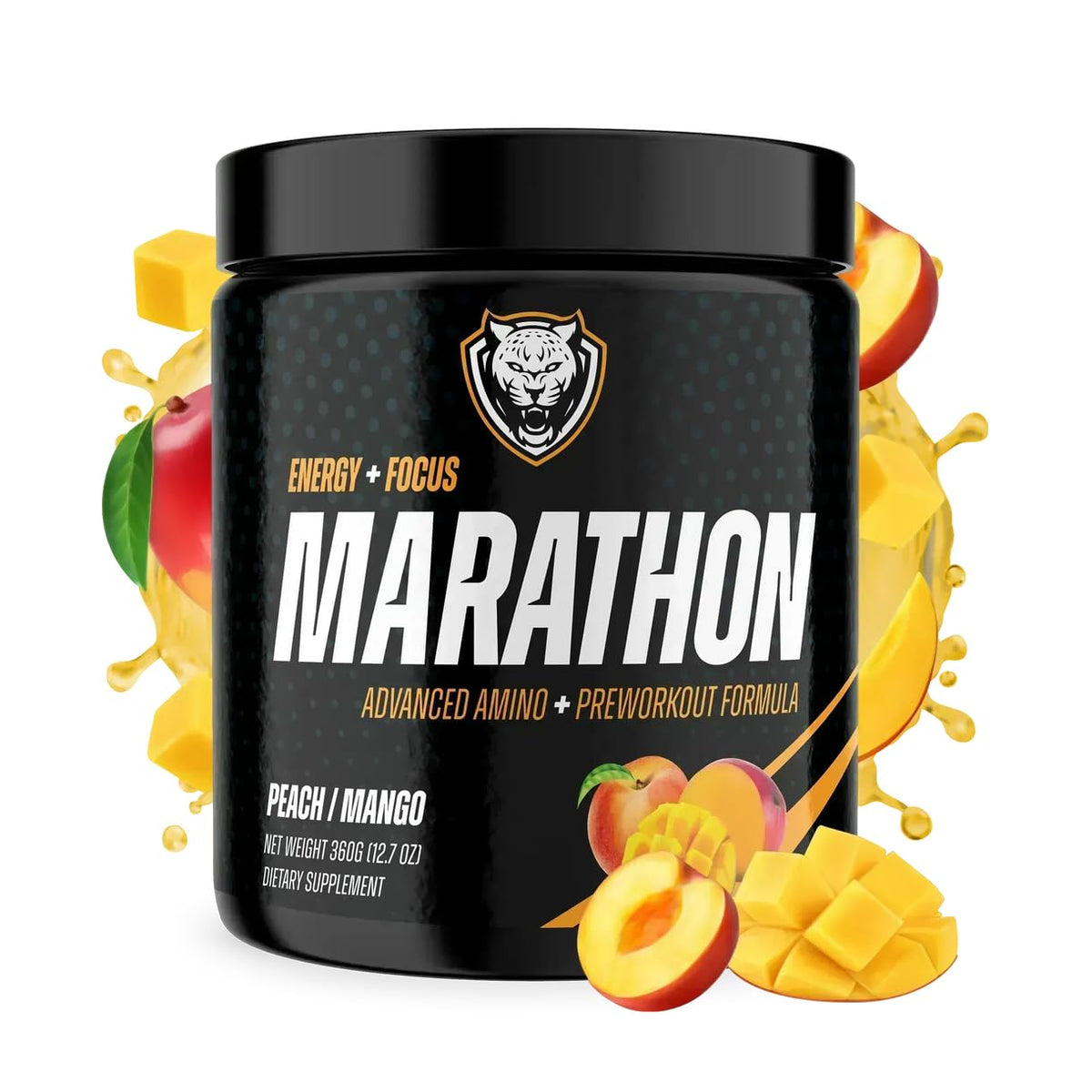 6AM Run BCAA Powder 360g front view with clean energy formula