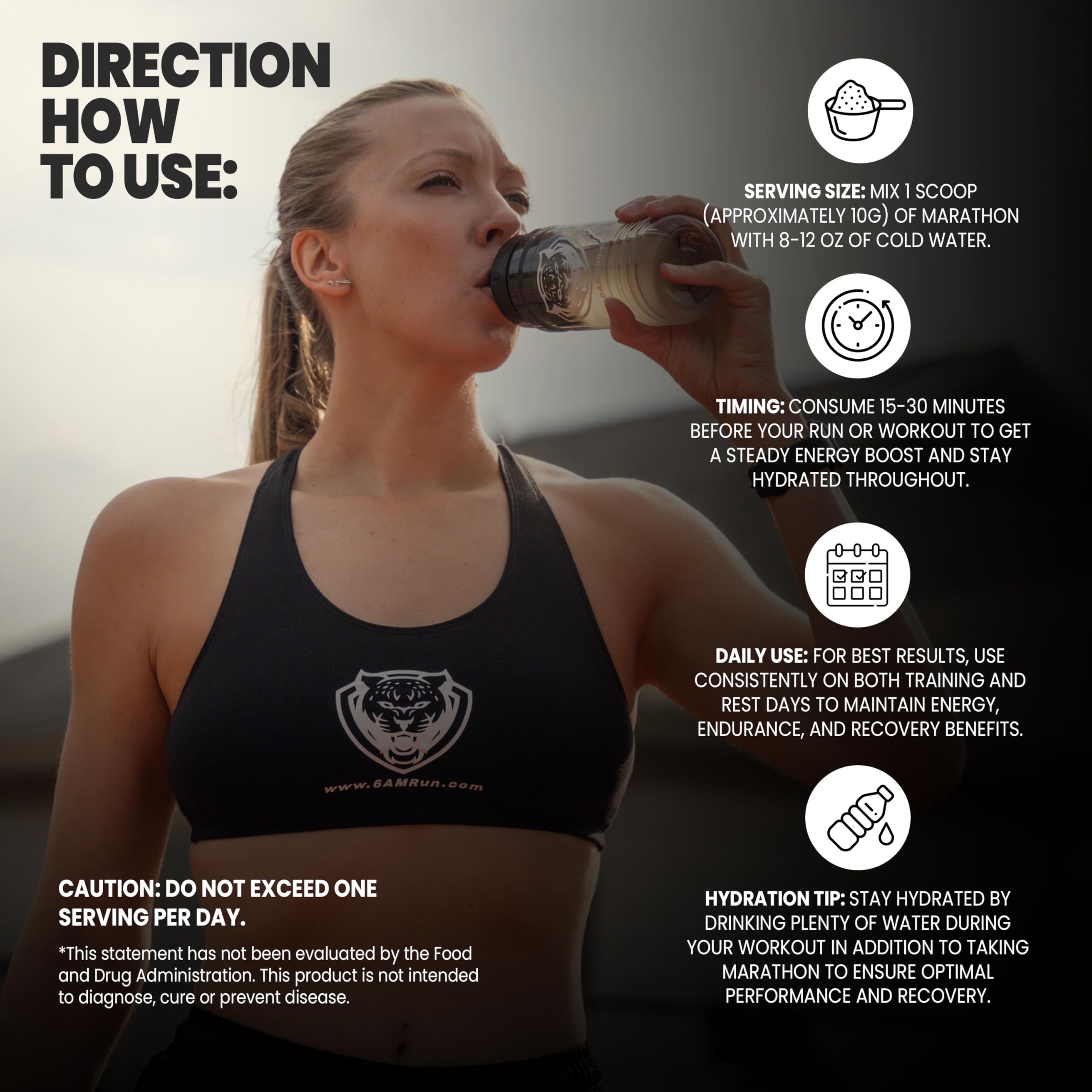 6AM Run BCAA Powder 360g nutritional information