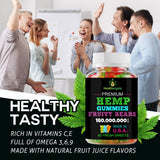 Back of Healthergize Hemp Gummies packaging