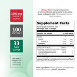 Nutra Nutrition Omega-3 Fish Oil Softgels 1200mg side view