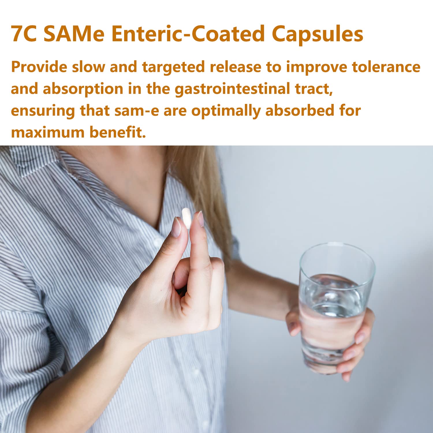 7c SAM-e 400mg capsules close-up of ingredients