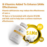 7c SAM-e 400mg capsules on a wooden table