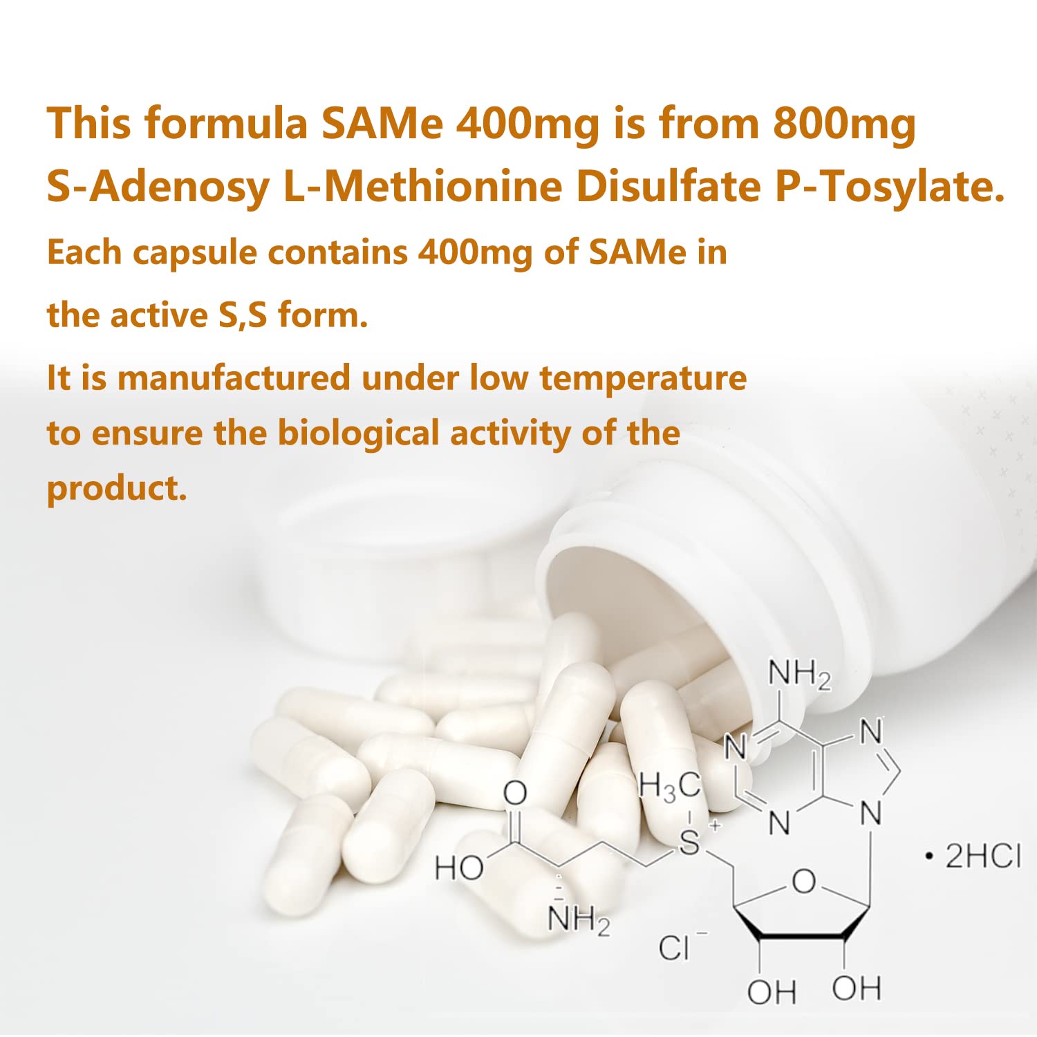 7c SAM-e 400mg capsules with measuring spoon