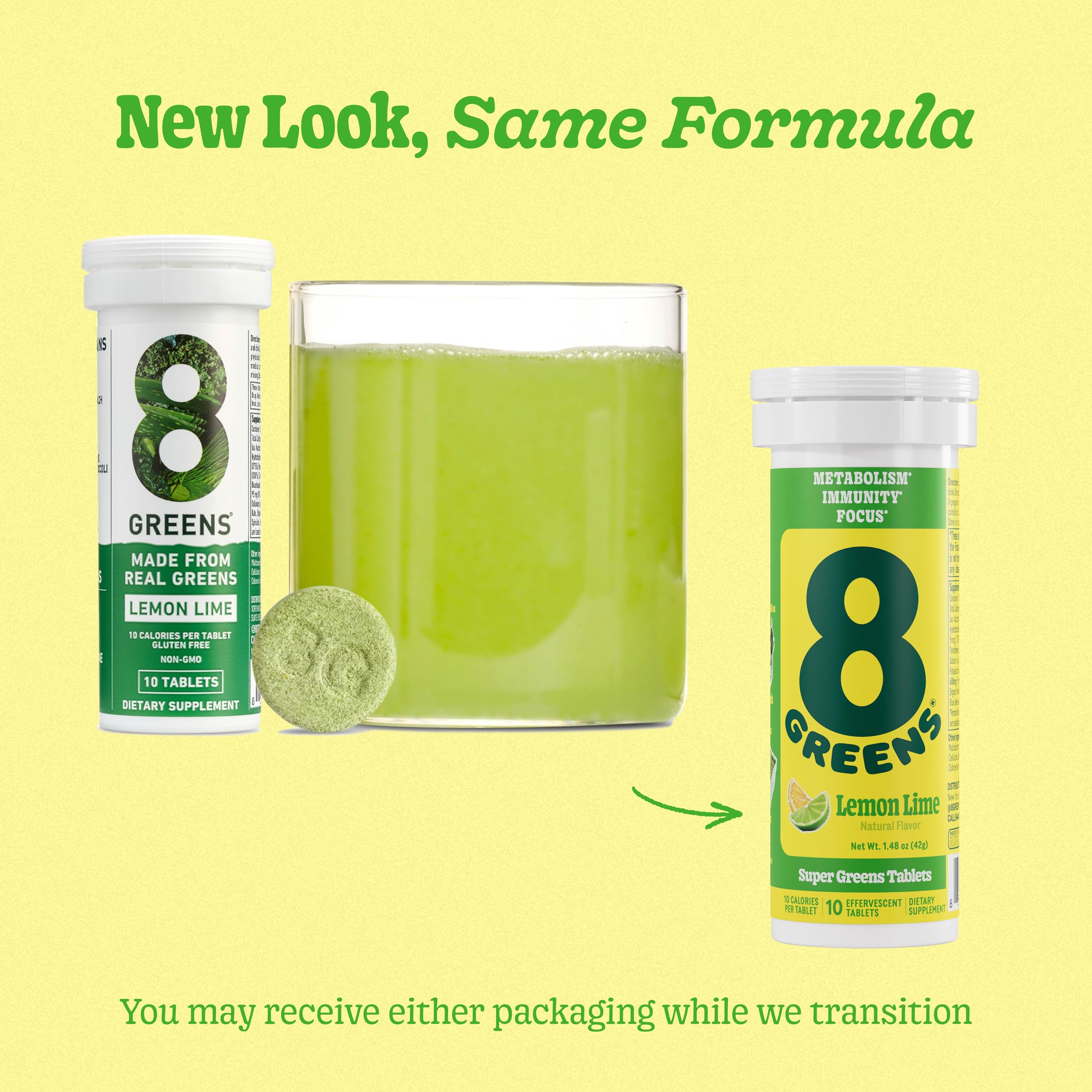 8Greens Blended Vitamin & Mineral Supplement on a kitchen counter