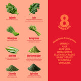 8Greens Blended Vitamin & Mineral Supplement tablet in hand