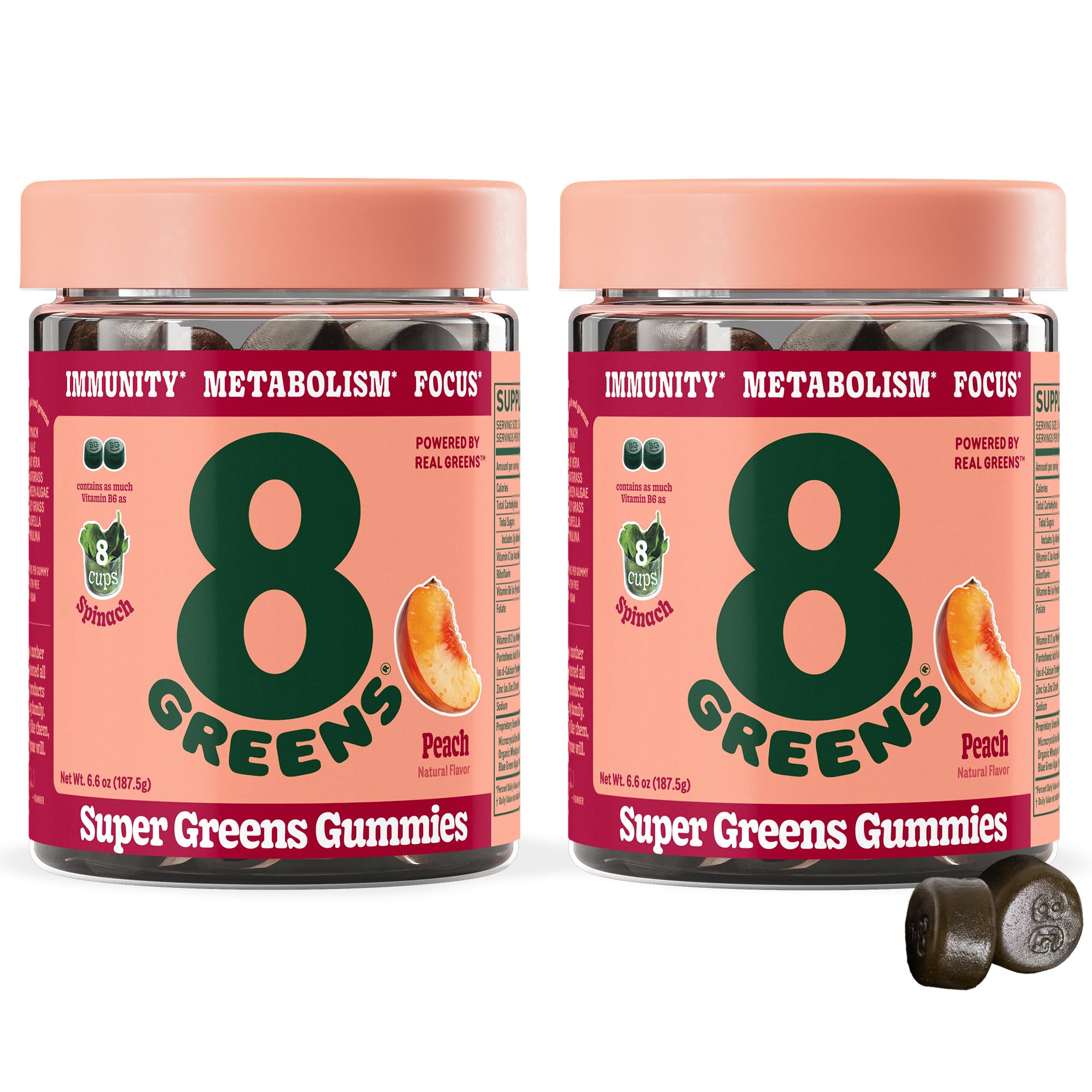 8Greens Gummies front view with packaging