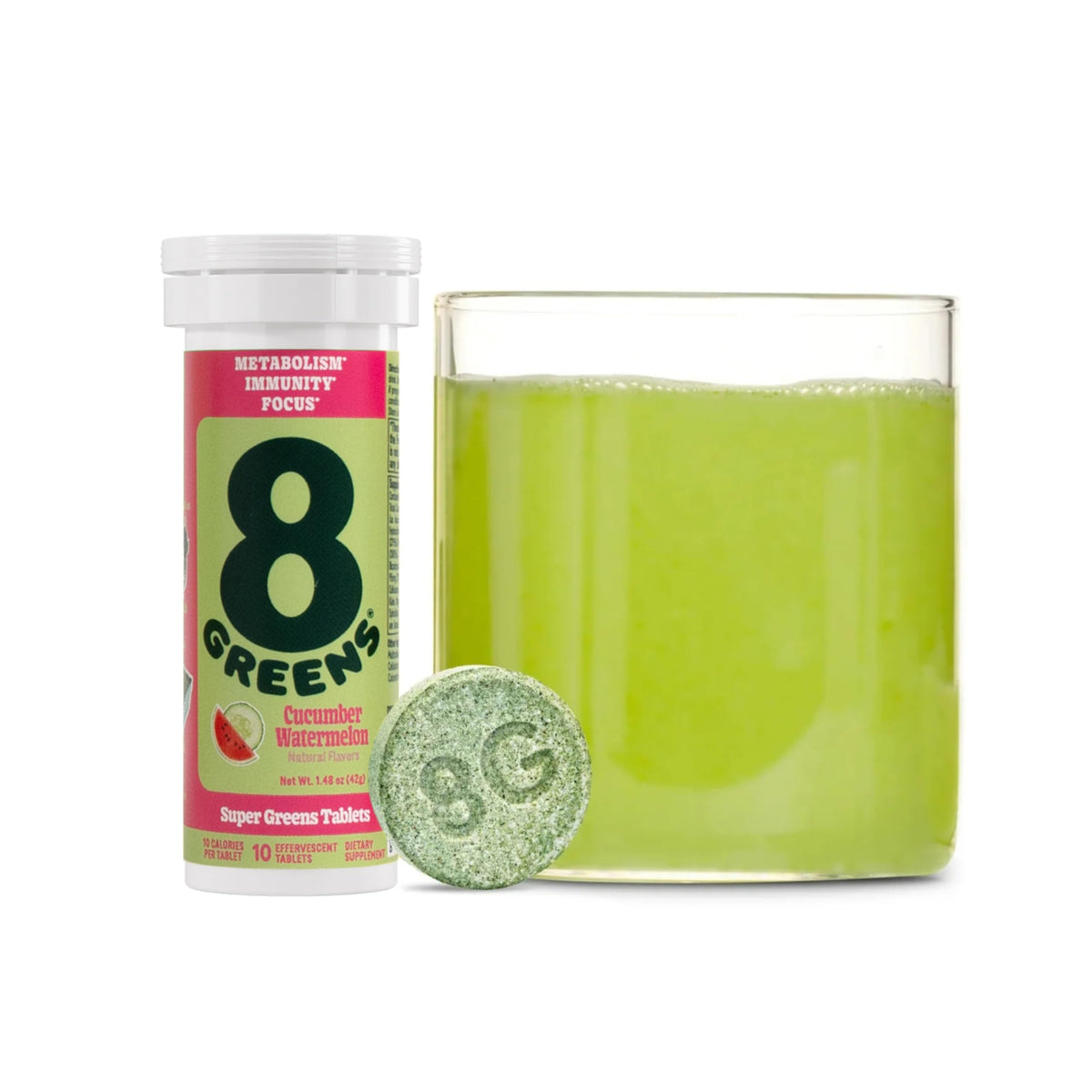 8Greens Super Greens Tablets front view with packaging