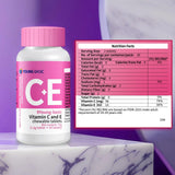 9 YOUNG-BASIC Chewable Vitamin C + E Tablets in a hand