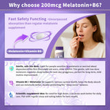 9 YOUNG-BASIC Melatonin 200mcg Sleep Supplement dosage instructions