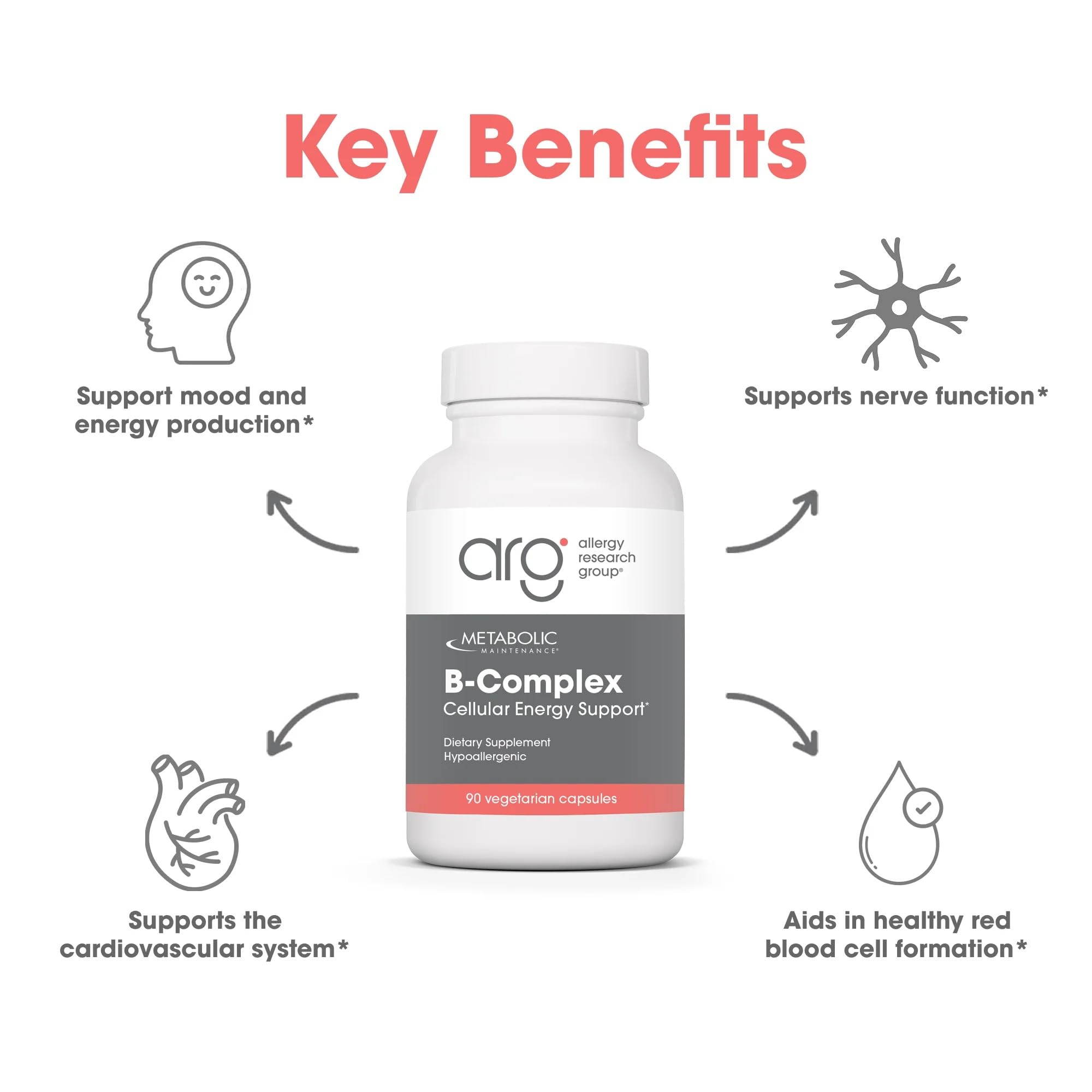 a balanced routine Maintenance B-Complex 231g opened bottle with capsules