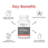 a balanced routine Maintenance B-Complex 231g opened bottle with capsules