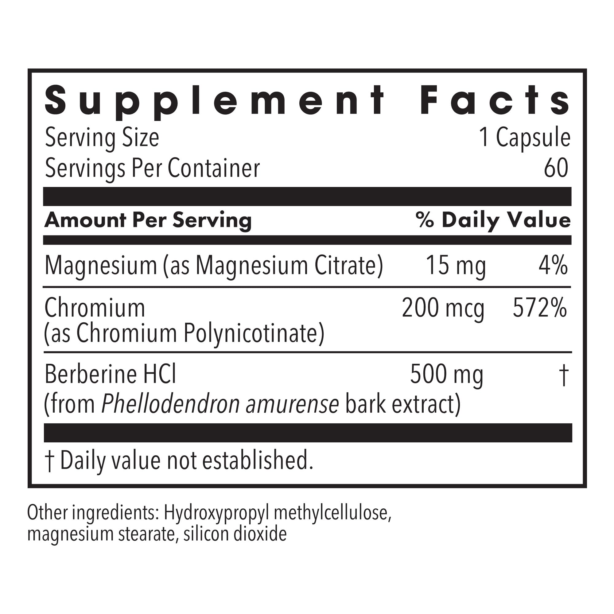 a balanced routine Maintenance Berberine Complex 500mg side view