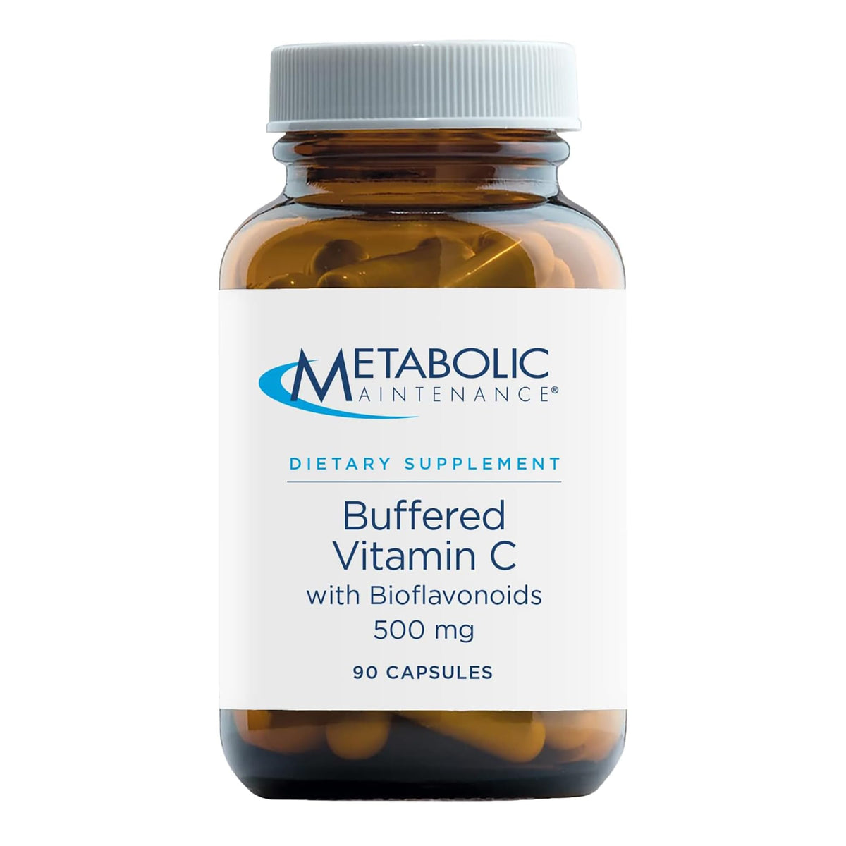 a balanced routine Maintenance Buffered Vitamin C 500mg capsule bottle front view