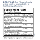 a balanced routine Maintenance Buffered Vitamin C 500mg capsules on a wooden table