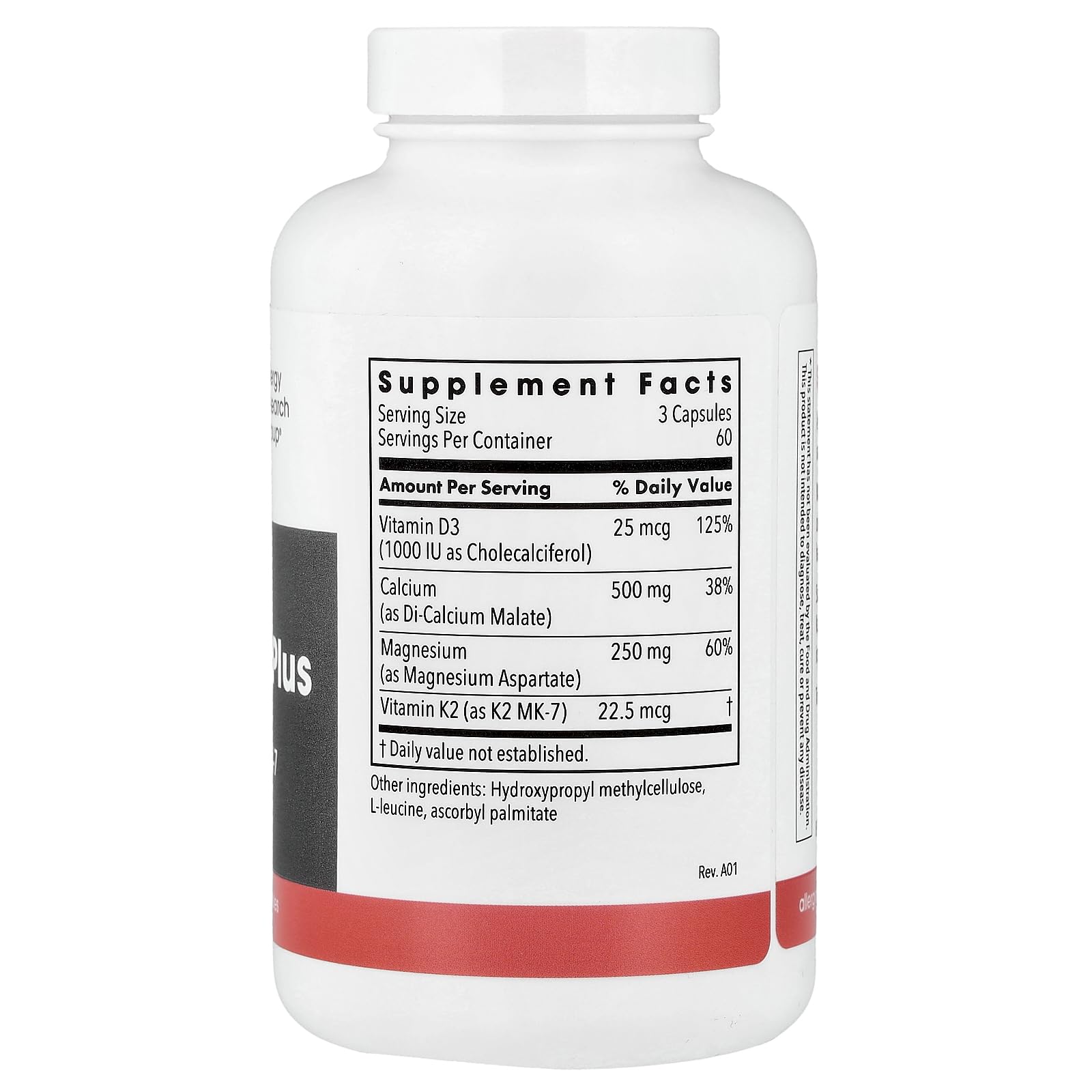 a balanced routine Maintenance Cal/Mag Plus 222g vegetarian capsules close-up