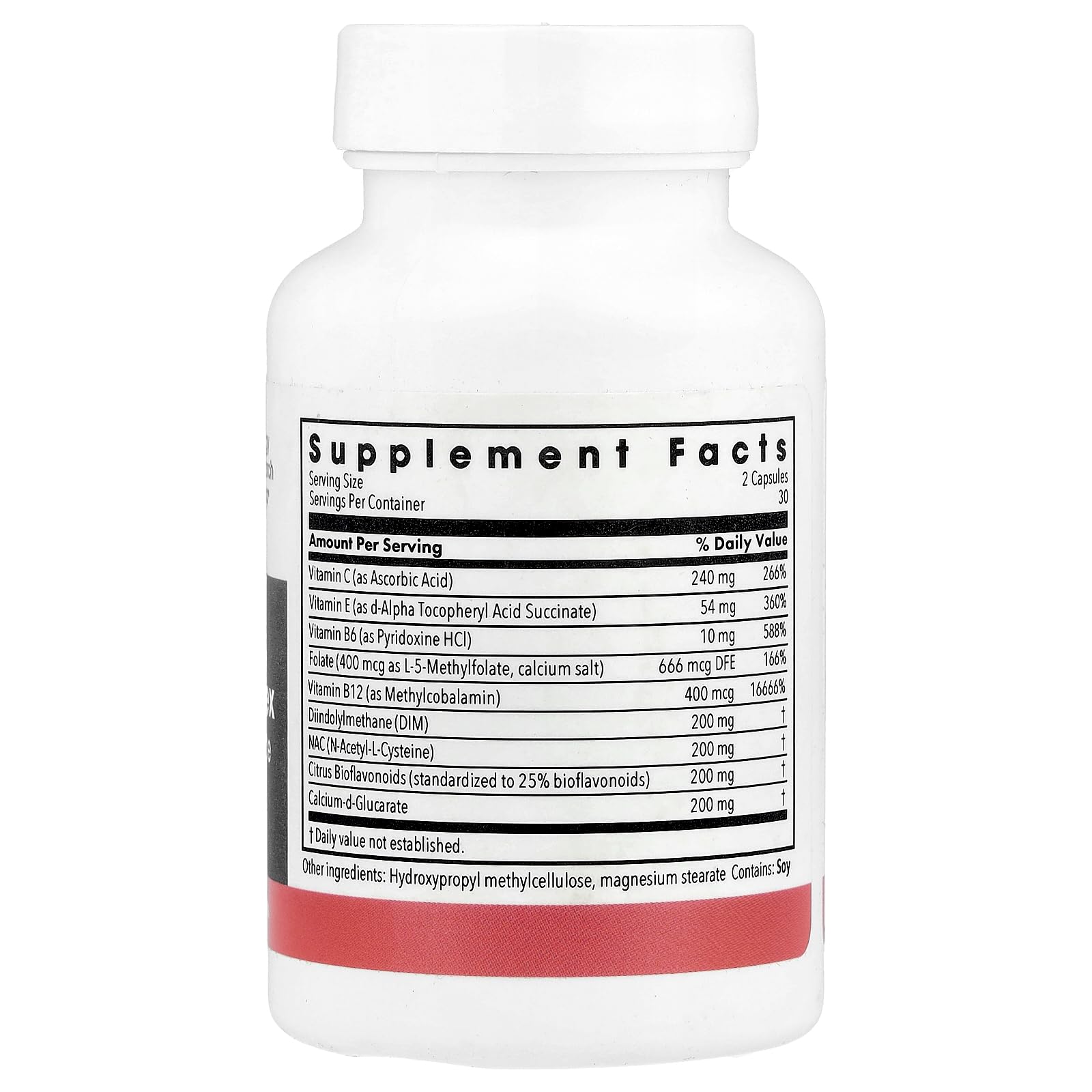 a balanced routine Maintenance DIM Complex 136g side view showing nutritional information