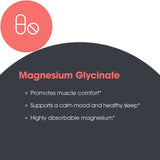 a balanced routine Maintenance Magnesium Glycinate capsules on a wooden surface