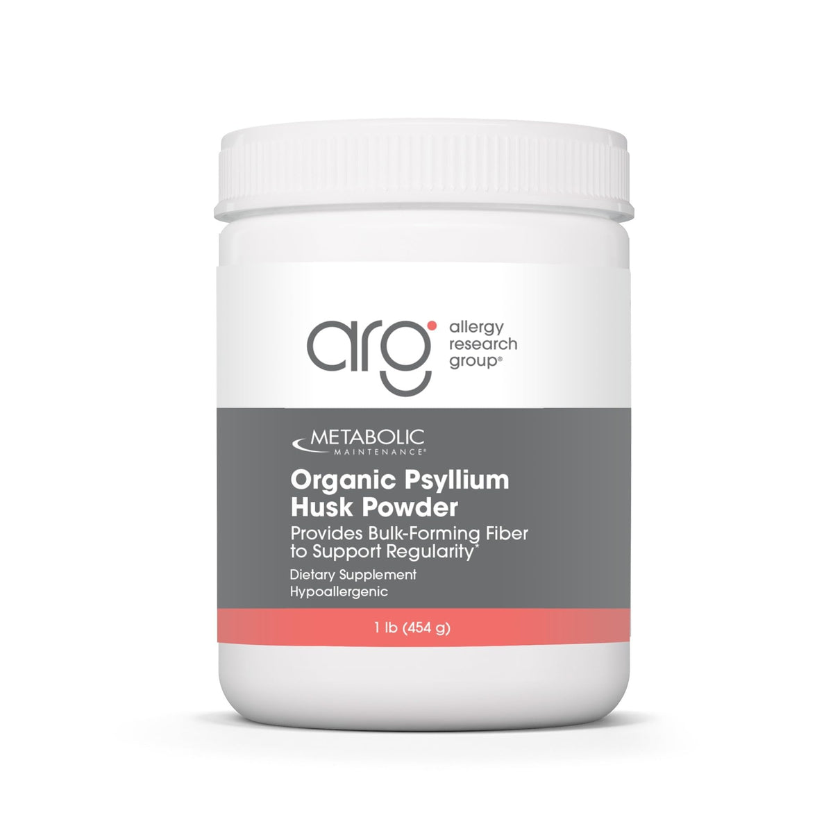 a balanced routine Maintenance Organic Psyllium Husk Powder 454g front view