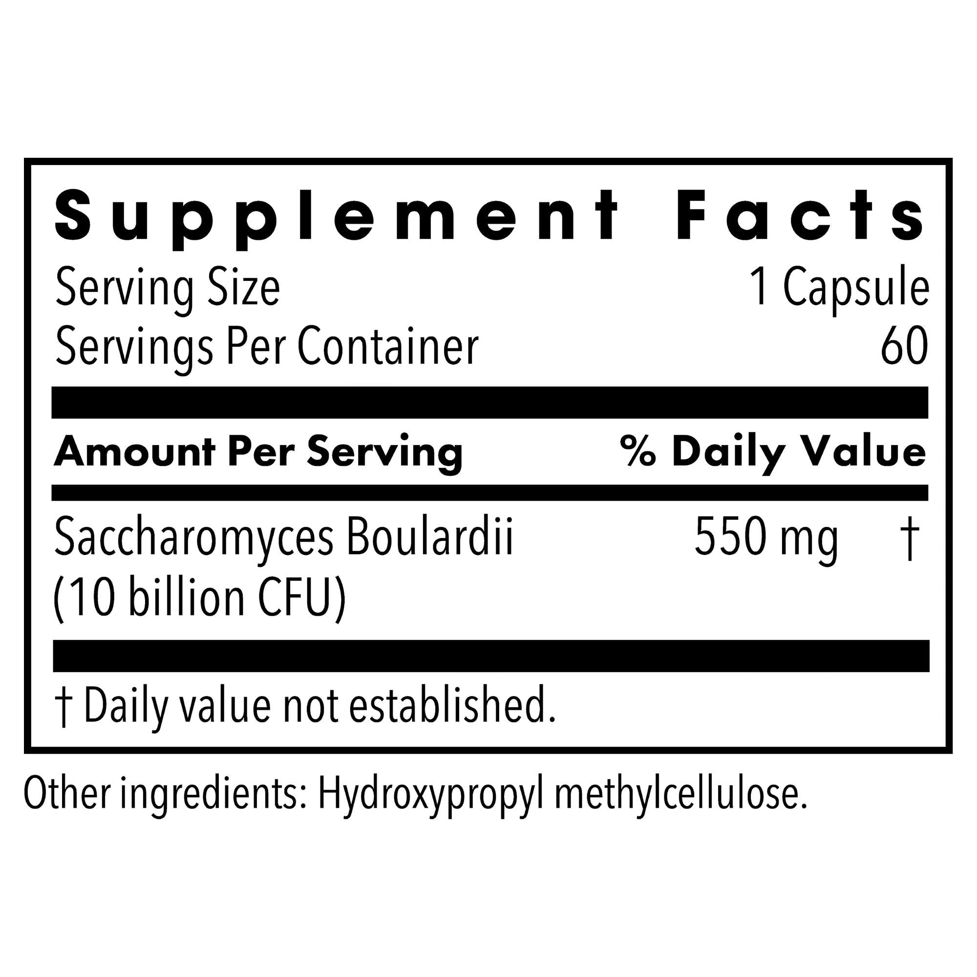 a balanced routine Maintenance Saccharomyces Boulardii Probiotic Capsules side view