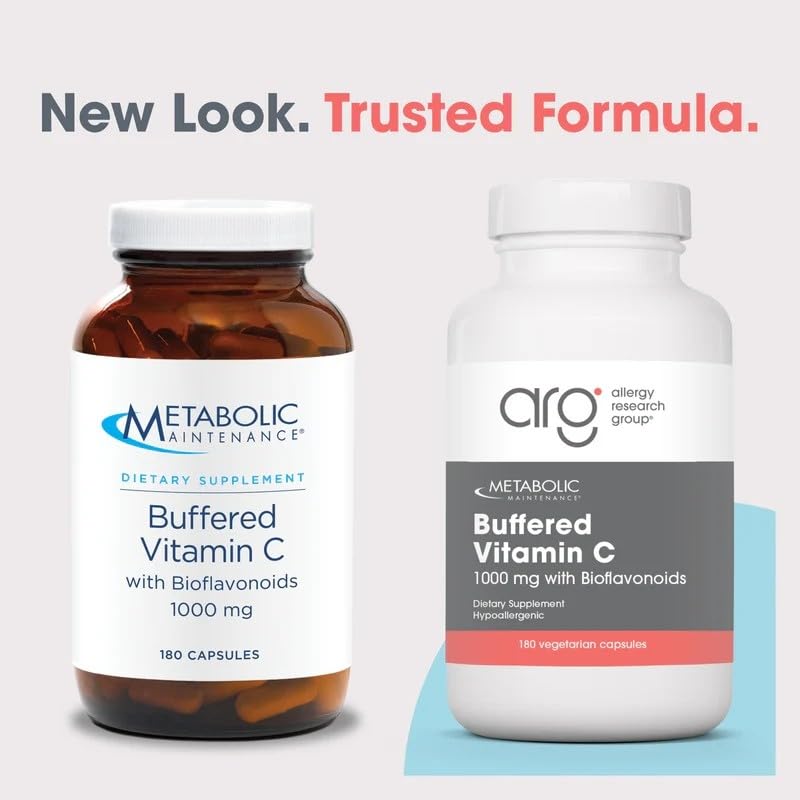 a balanced routine Maintenance Vitamin C Buffered Capsules 500mg packaging details