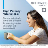 a balanced routine Maintenance Vitamin D3 bottle side view