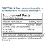 a balanced routine Maintenance Vitamin D3 & K2 MK-7 supplement capsule on a wooden surface