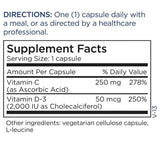 a balanced routine Maintenance Vitamin D3 supplement bottle back view