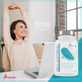 a balanced routine Nutrition daily wellness capsules on a wooden table
