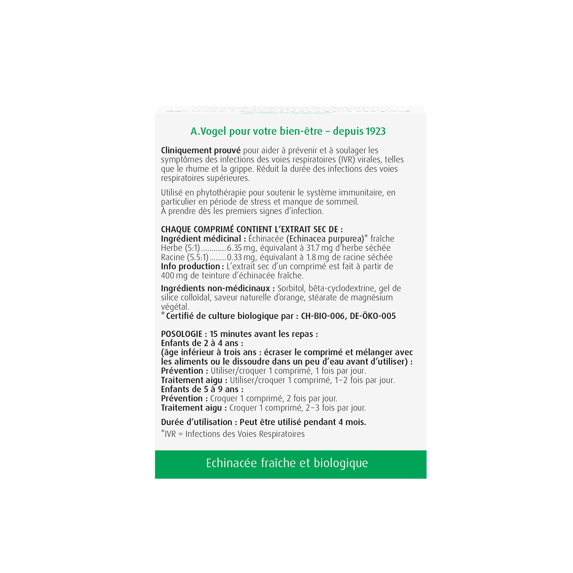 A.Vogel Echinaforce Junior Chewable Tablets in a child's hand