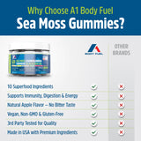 A1 Body Fuel Irish Sea Moss Gummies nutritional information on packaging