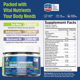 A1 Body Fuel Irish Sea Moss Gummies with a measuring spoon