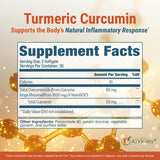 A1Vitality Curcumin 1000mg softgel back view