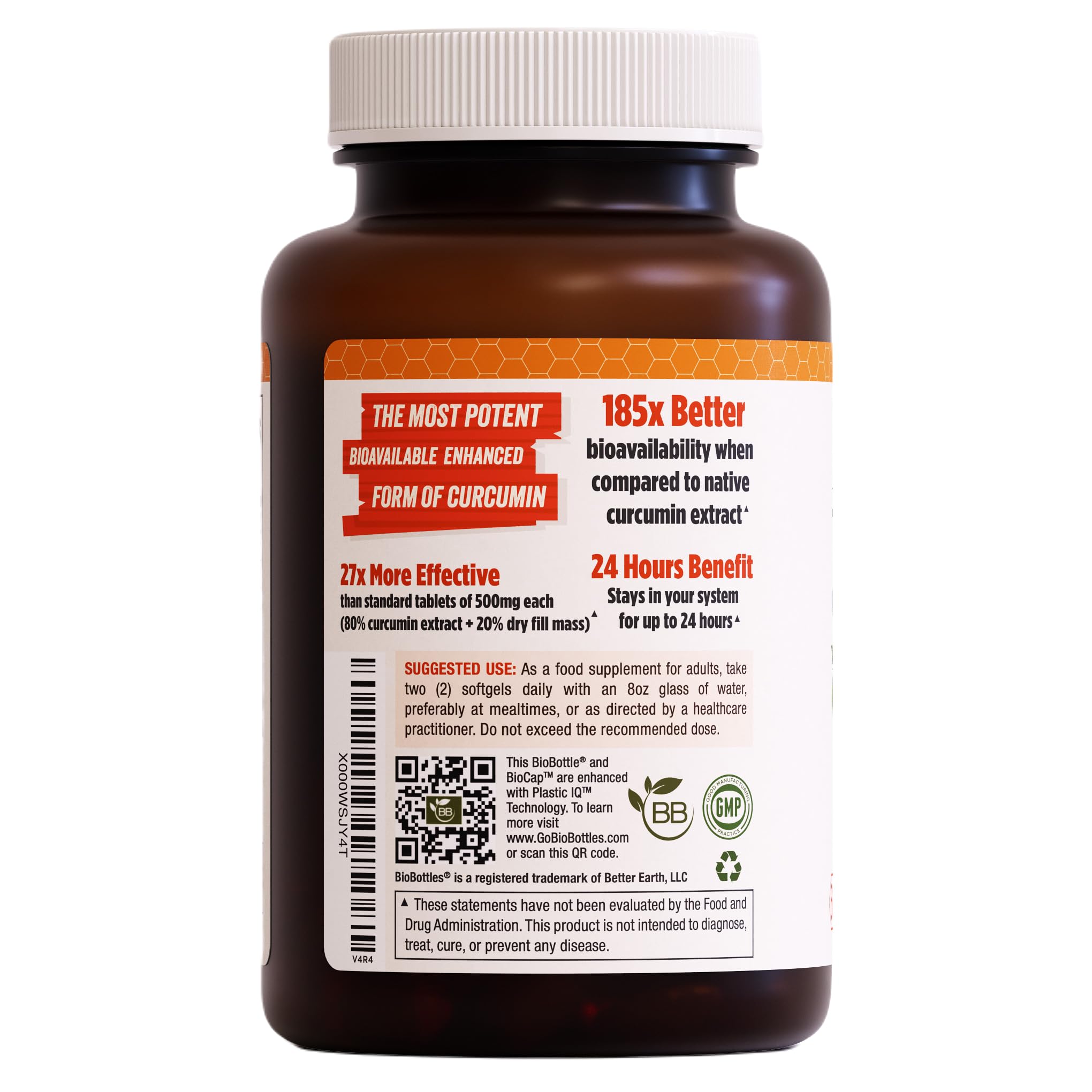 A1Vitality Vegan Turmeric Curcumin NovaSOL softgels on a table