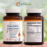 A1Vitality Vegan Turmeric Curcumin NovaSOL softgels side view