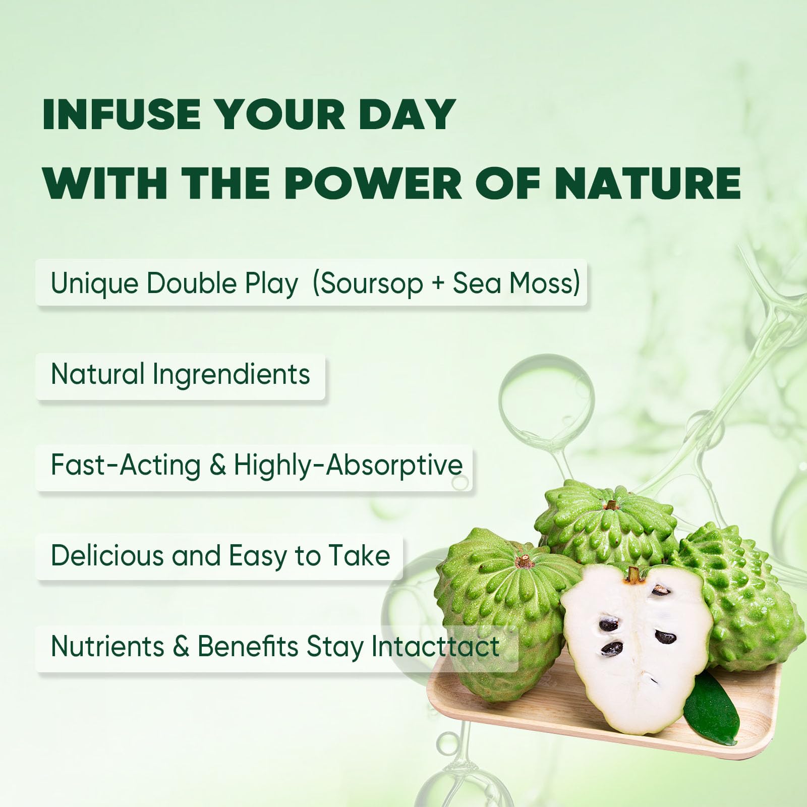 Aacnre Soursop Bitters Liquid Drops 60ml bottle on a wooden table