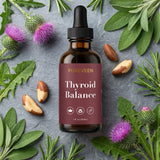 Aacnre Thyroid Support Drops on a wooden table