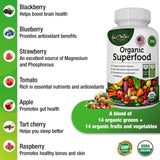 AAMATEC LIFE Alfalfa Herbal Supplement Tablets on a wooden table