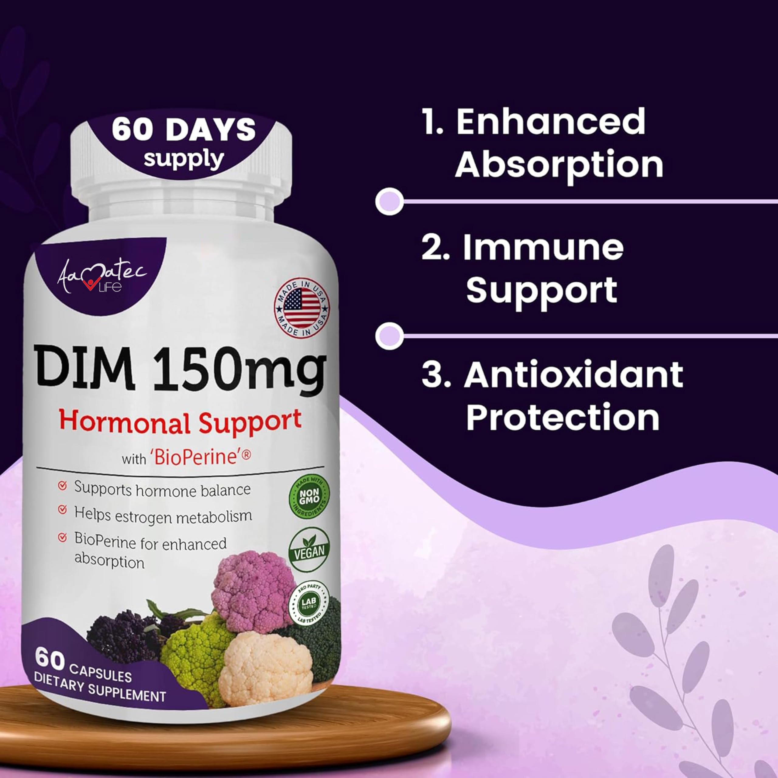 AAMATEC LIFE DIM Complex Supplement 150mg side view